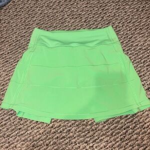 lululemon athletica Bright Lime Green Athletic Skort
